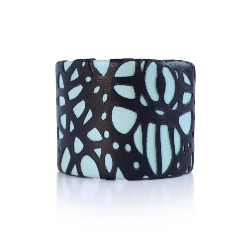 Black Leather Lace Cuff